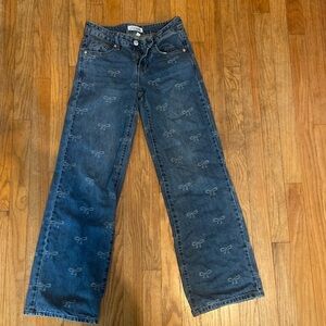 Women's Blue Straight Leg Jeans
